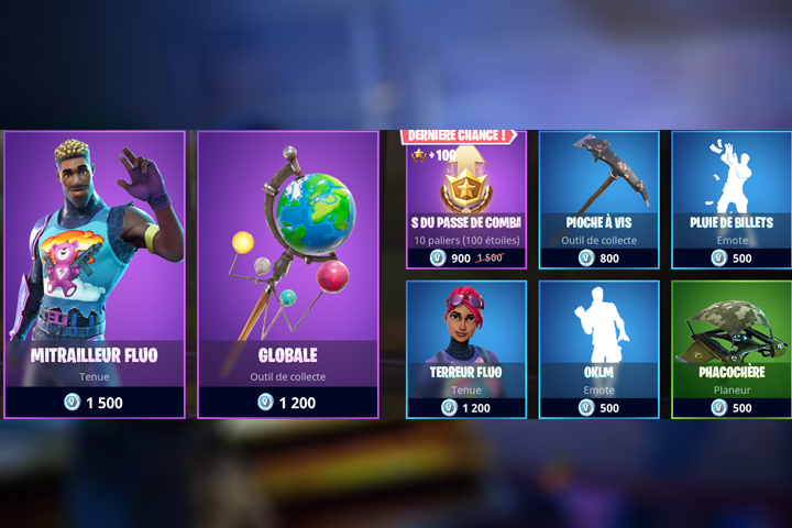 Boutique Fortnite 30 avril